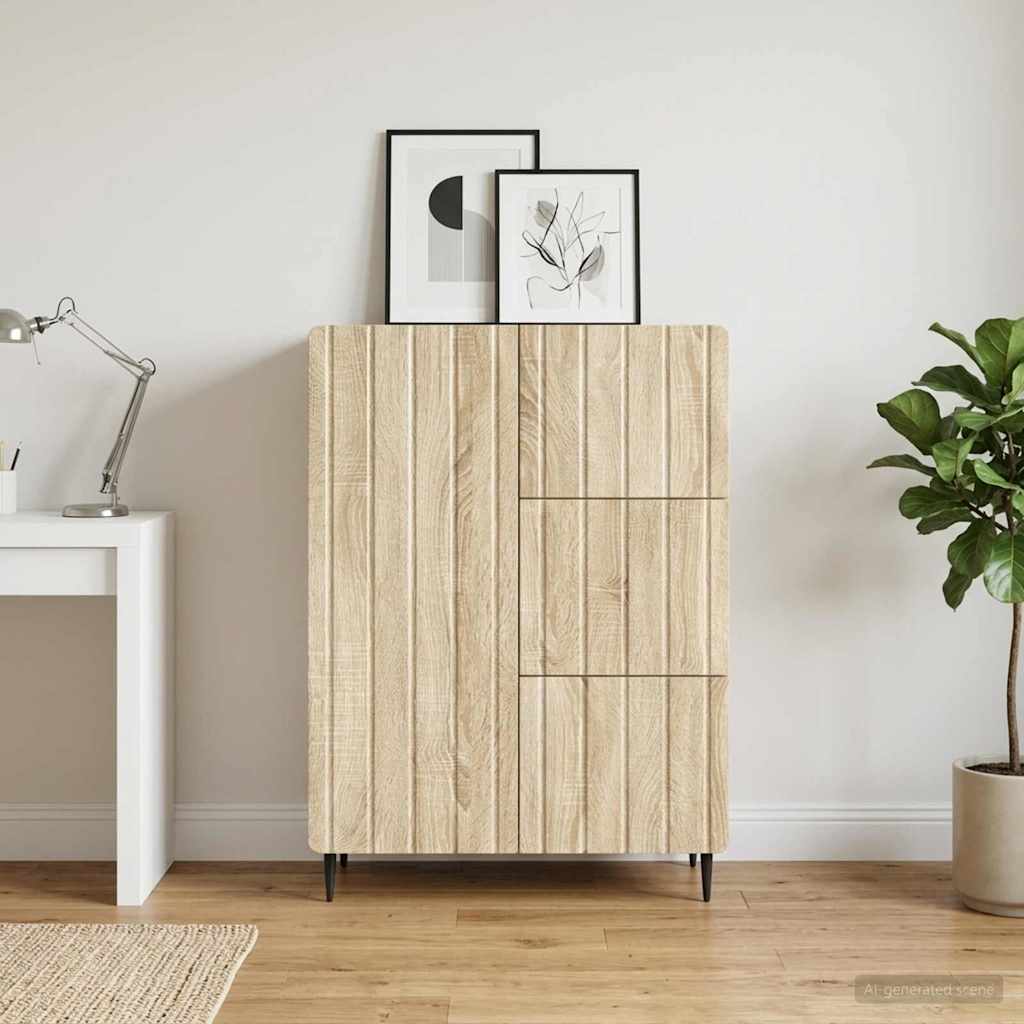 vidaXL Πλαϊνό γραφείο με συρτάρι Sonoma Δρυς 66 x 34,5 x 91,5 εκ