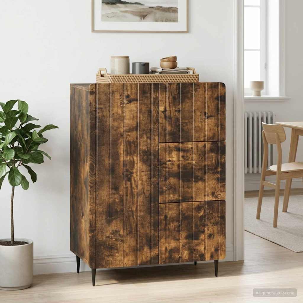 vidaXL Πλαϊνό γραφείο Καπνισμένο Ξύλο Δρυός 66 x 34,5 x 91,5 εκ