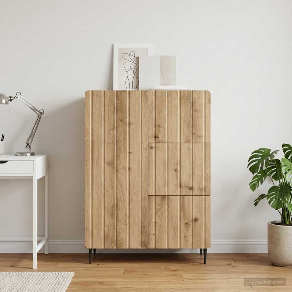 vidaXL Πλαϊνό γραφείο Artisan Δρυς 66 x 34,5 x 91,5 εκ