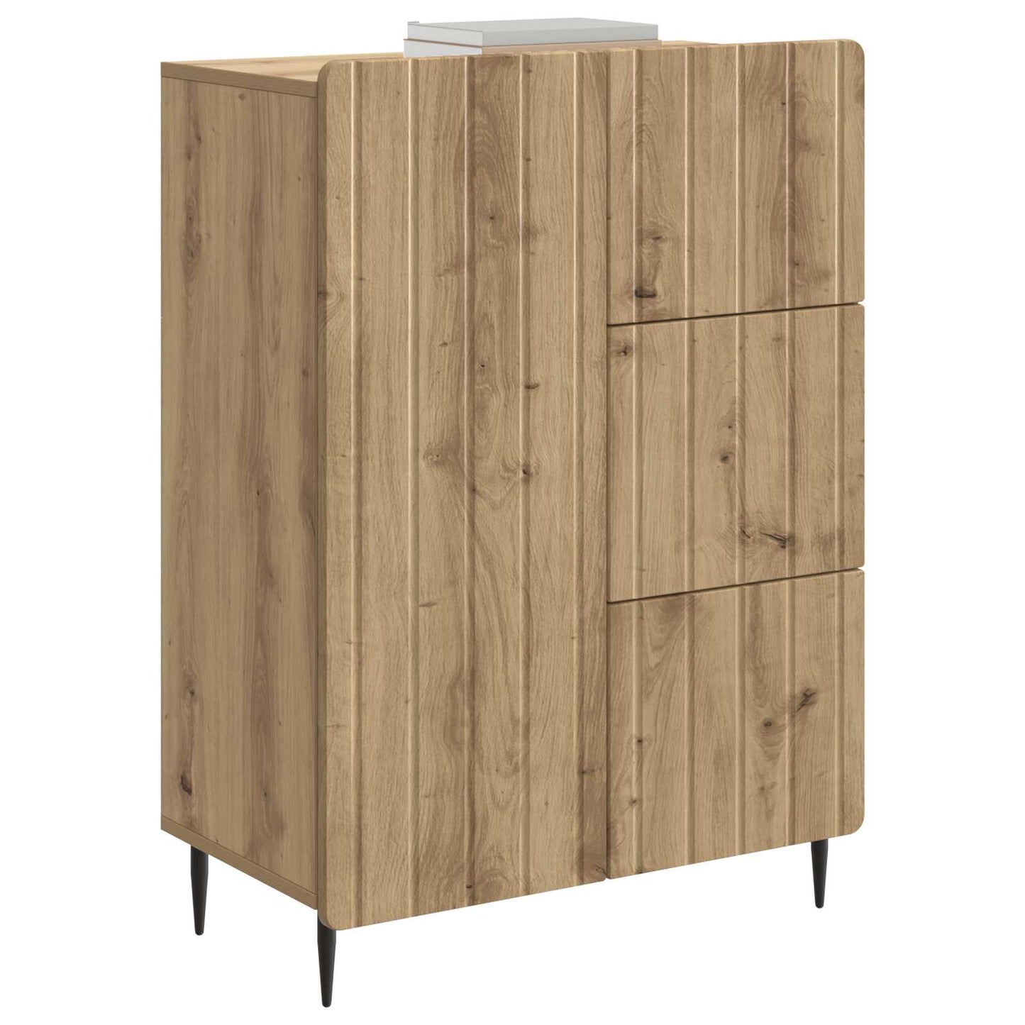 vidaXL Πλαϊνό γραφείο Artisan Δρυς 66 x 34,5 x 91,5 εκ