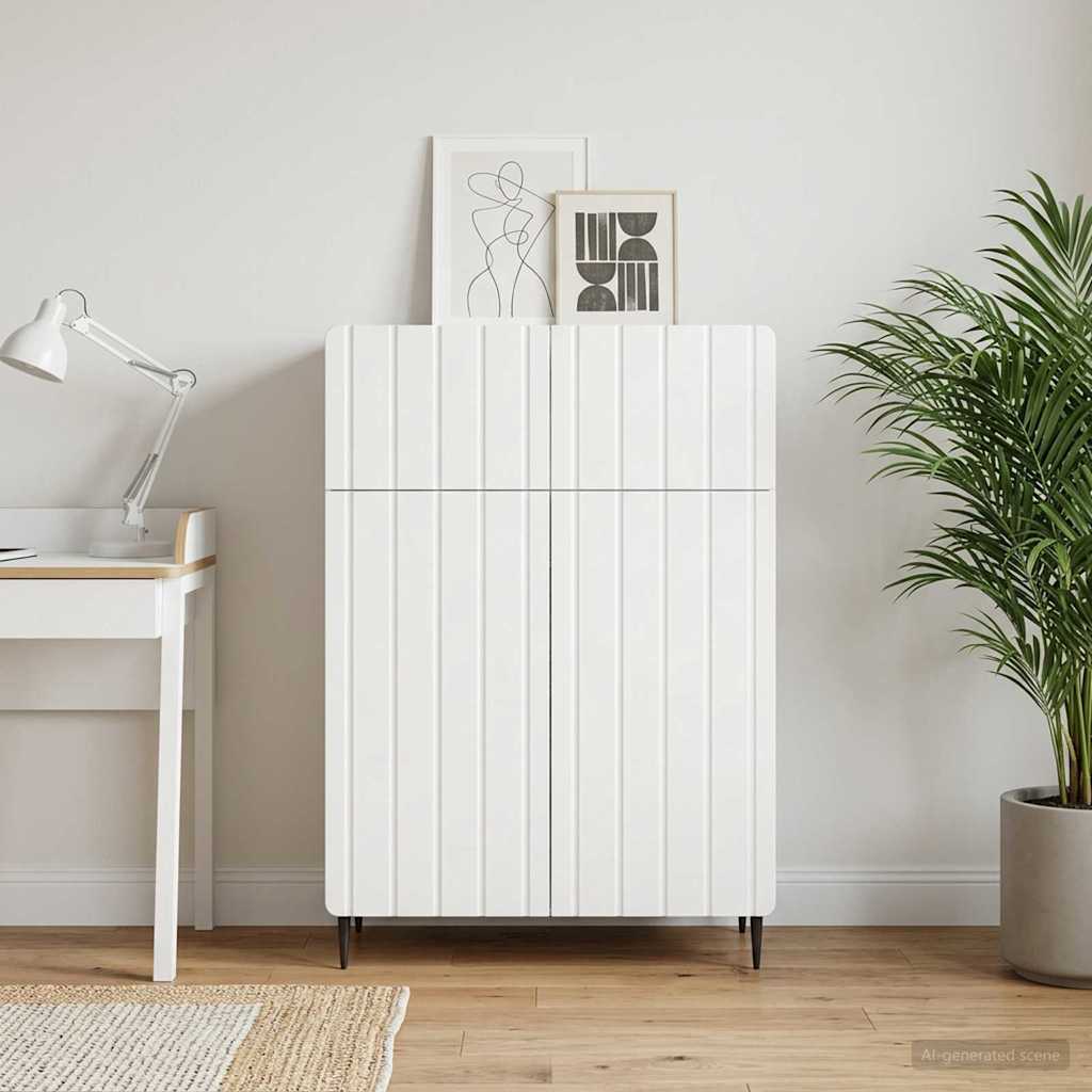 vidaXL Πλαϊνό γραφείο Λευκό 66 x 34,5 x 92 εκ. Επεξεργασμένο Ξύλο