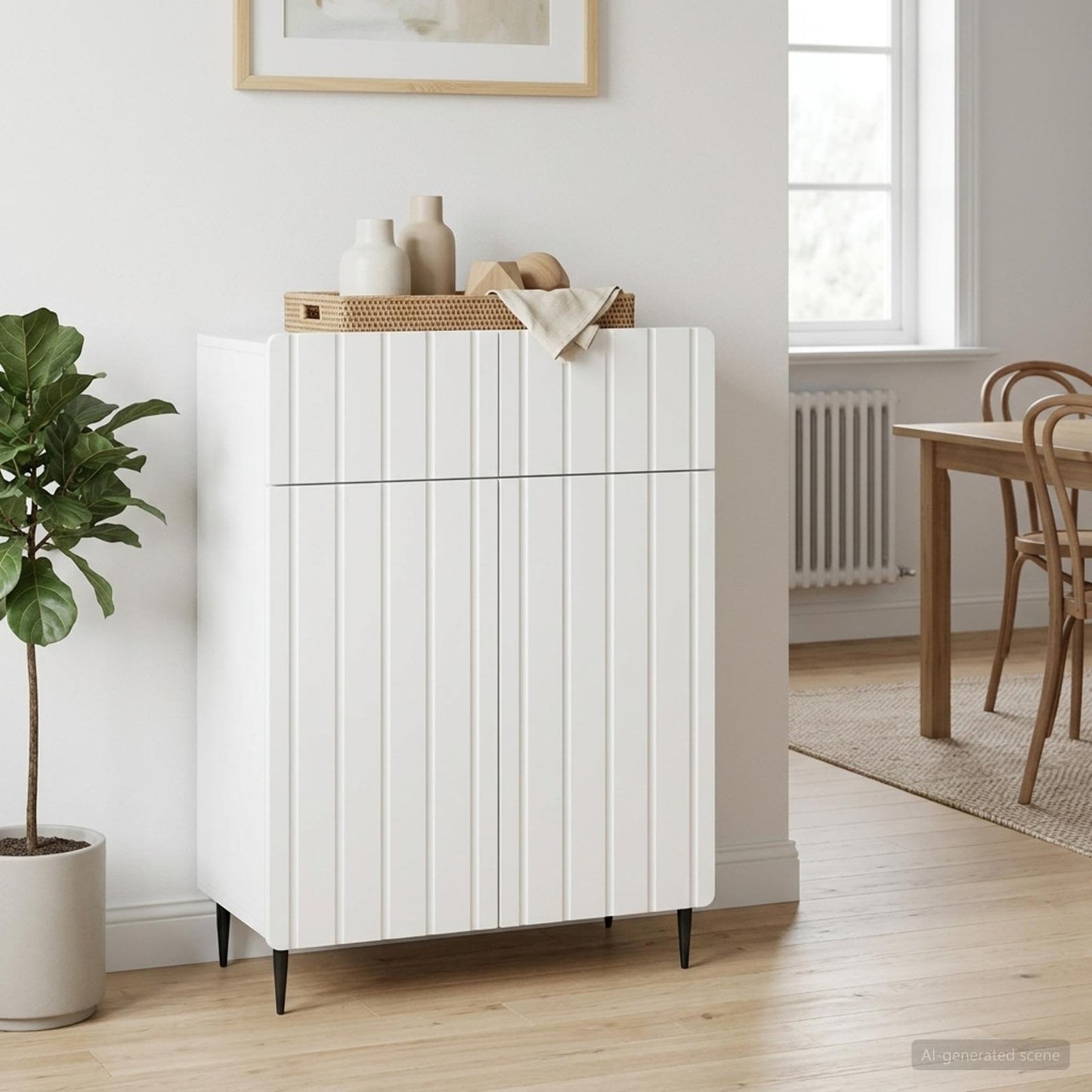 vidaXL Πλαϊνό γραφείο Λευκό 66 x 34,5 x 92 εκ. Επεξεργασμένο Ξύλο