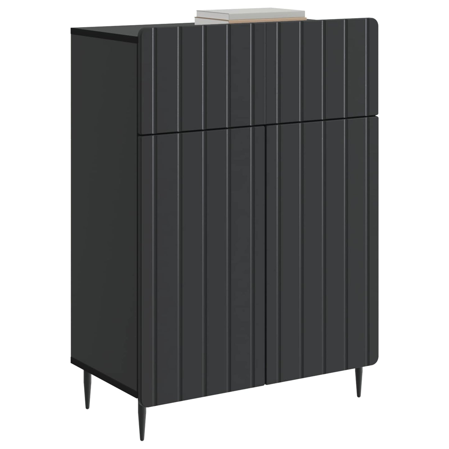 vidaXL Πλαϊνό γραφείο Μαύρο 66 x 34,5 x 92 εκ. Επεξεργασμένο Ξύλο