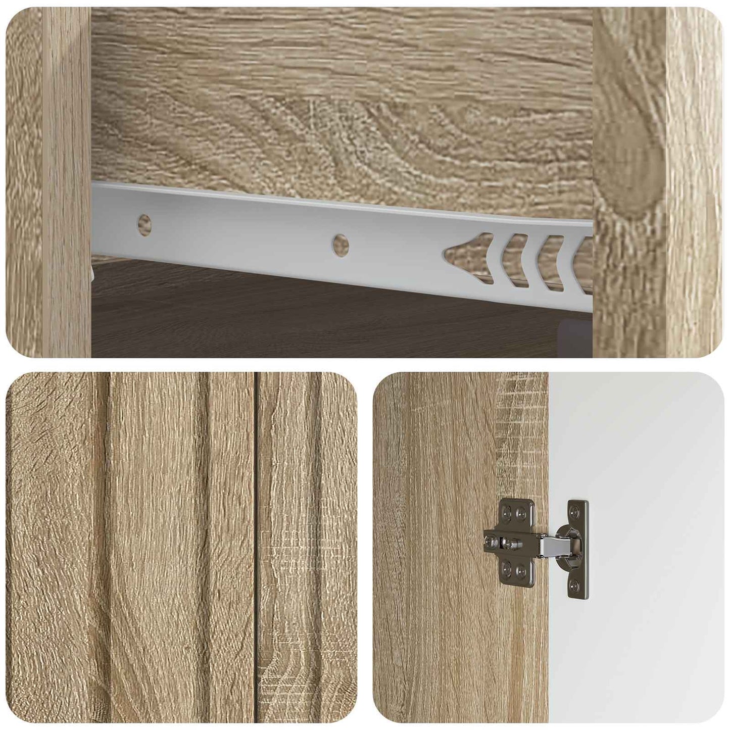 vidaXL Πλαϊνό γραφείο με συρτάρι Sonoma Δρυς 66 x 34,5 x 92 εκ.