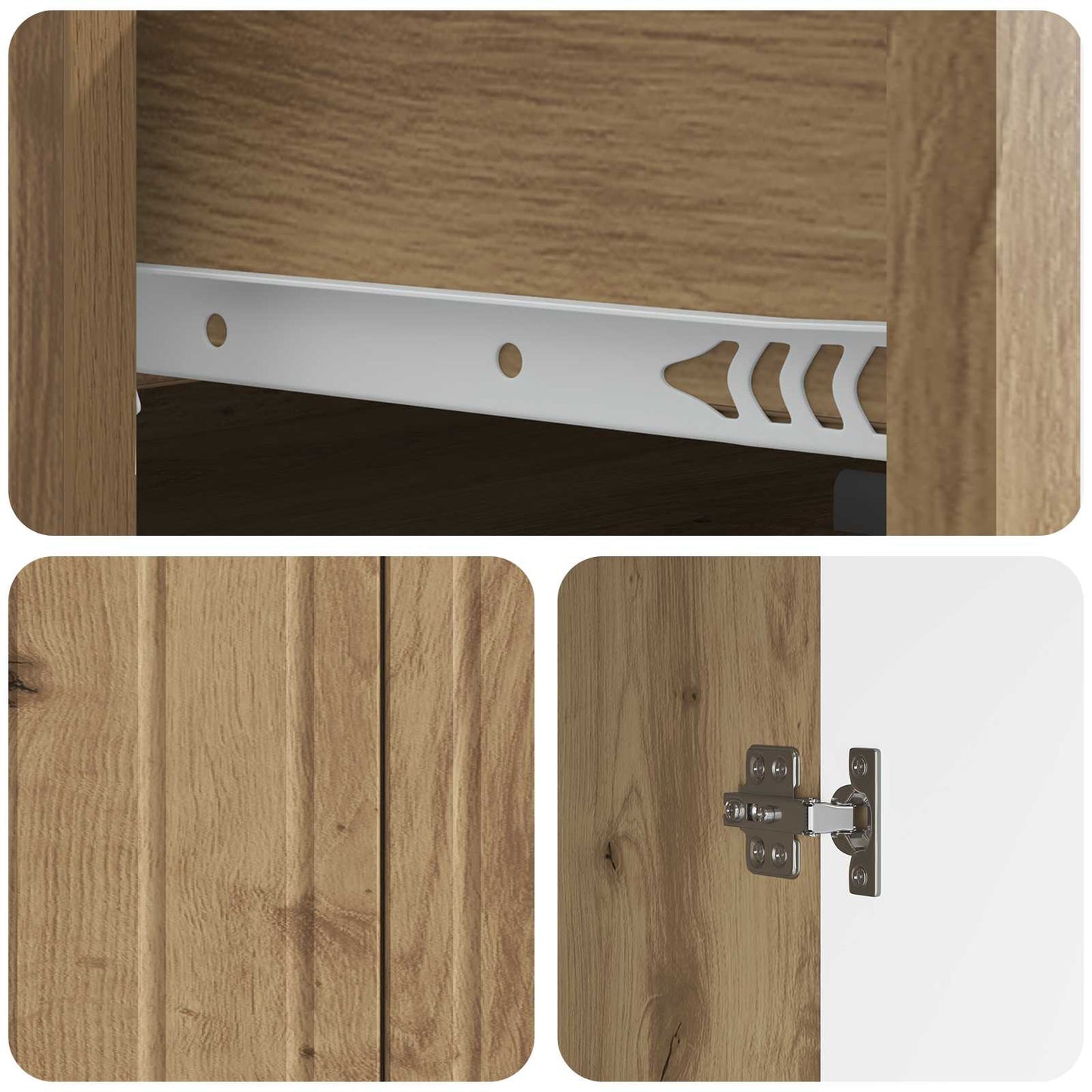 vidaXL Πλαϊνό γραφείο Artisan Δρυς 66 x 34,5 x 92 εκ.