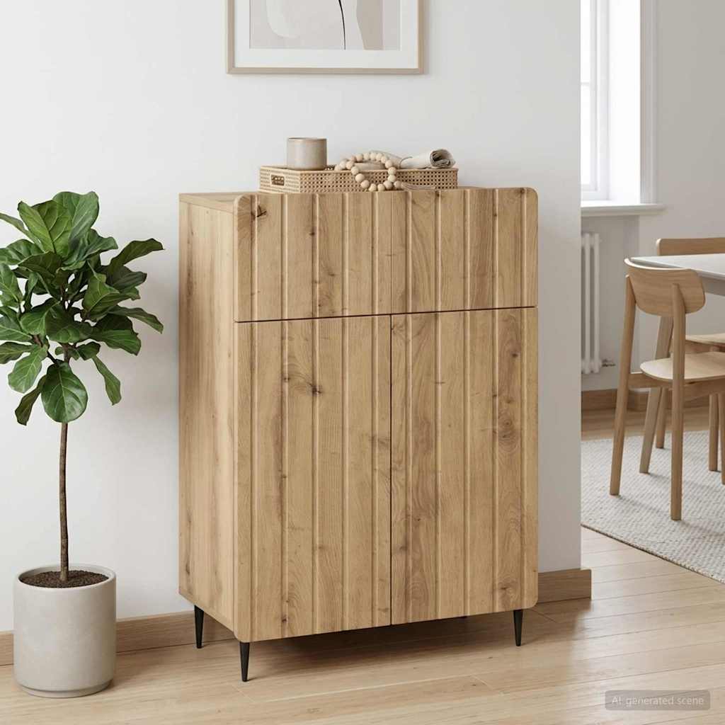 vidaXL Πλαϊνό γραφείο Artisan Δρυς 66 x 34,5 x 92 εκ.