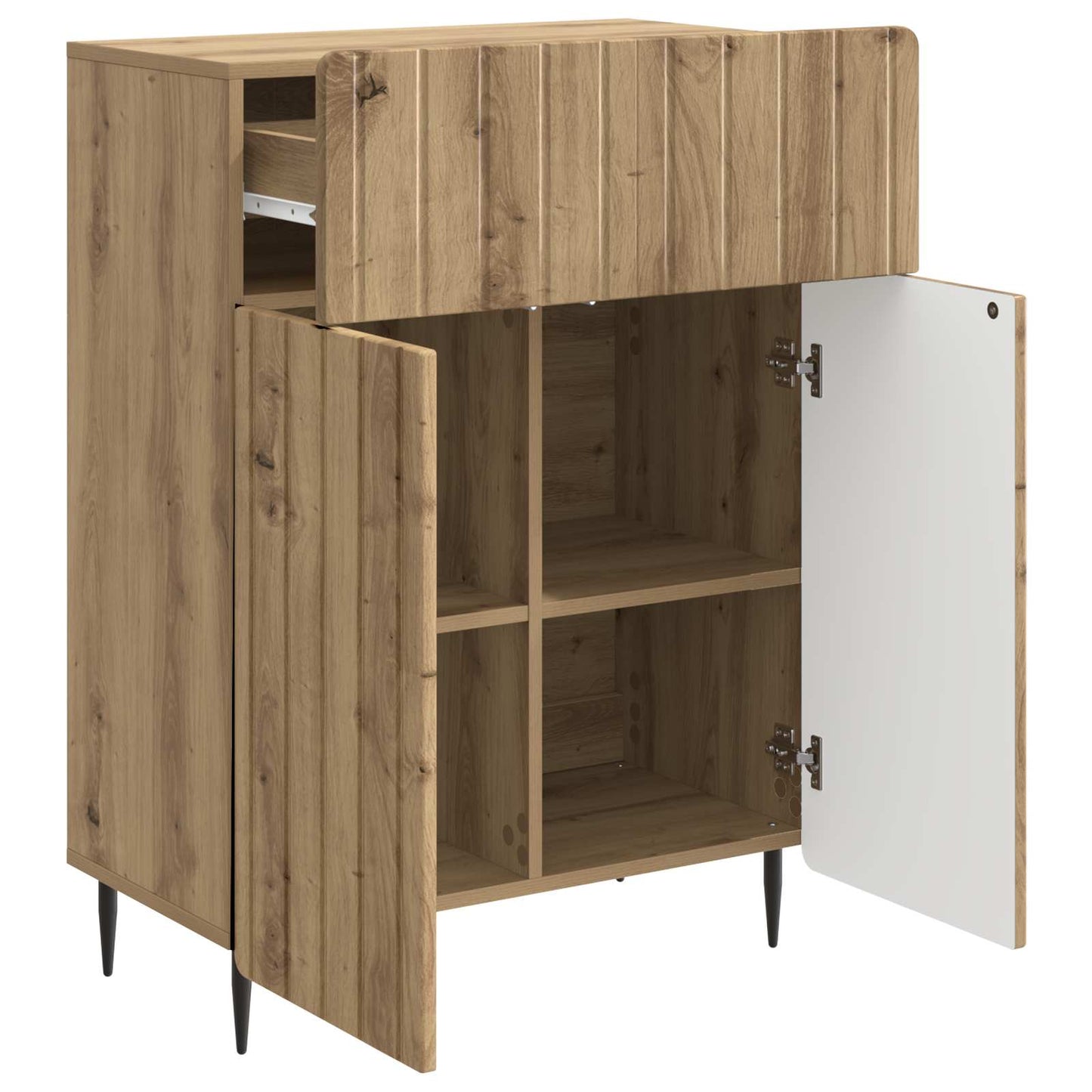vidaXL Πλαϊνό γραφείο Artisan Δρυς 66 x 34,5 x 92 εκ.