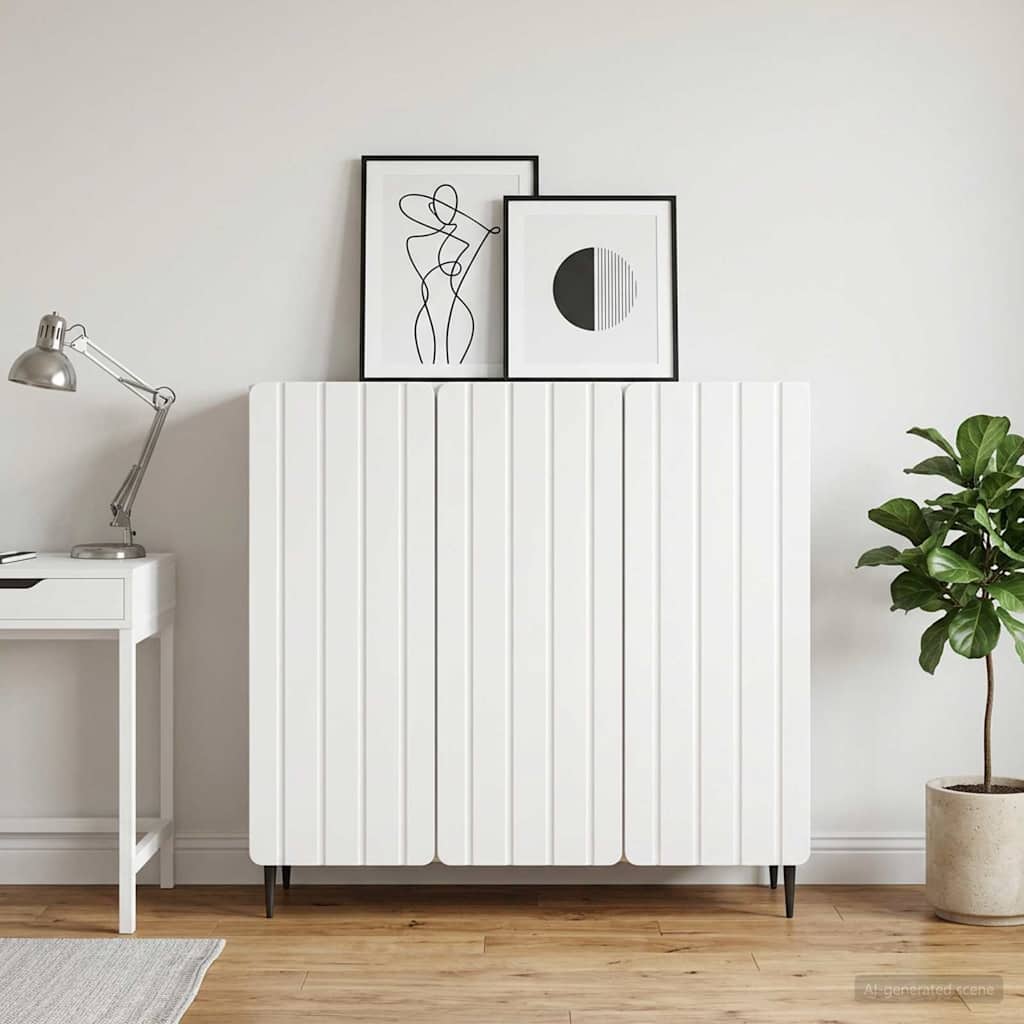 vidaXL Πλαϊνό γραφείο Λευκό 89 x 34,5 x 82 εκ. Επεξεργασμένο Ξύλο
