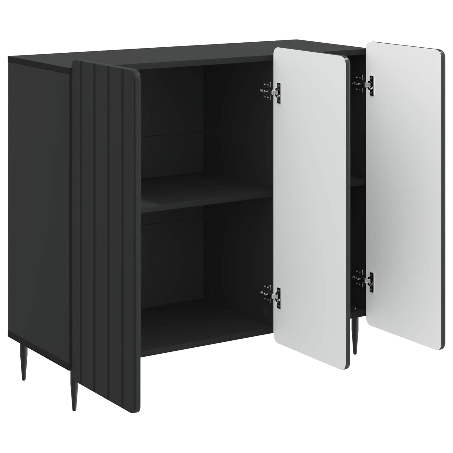 vidaXL Πλαϊνό γραφείο Μαύρο 89 x 34,5 x 82 εκ. Επεξεργασμένο Ξύλο