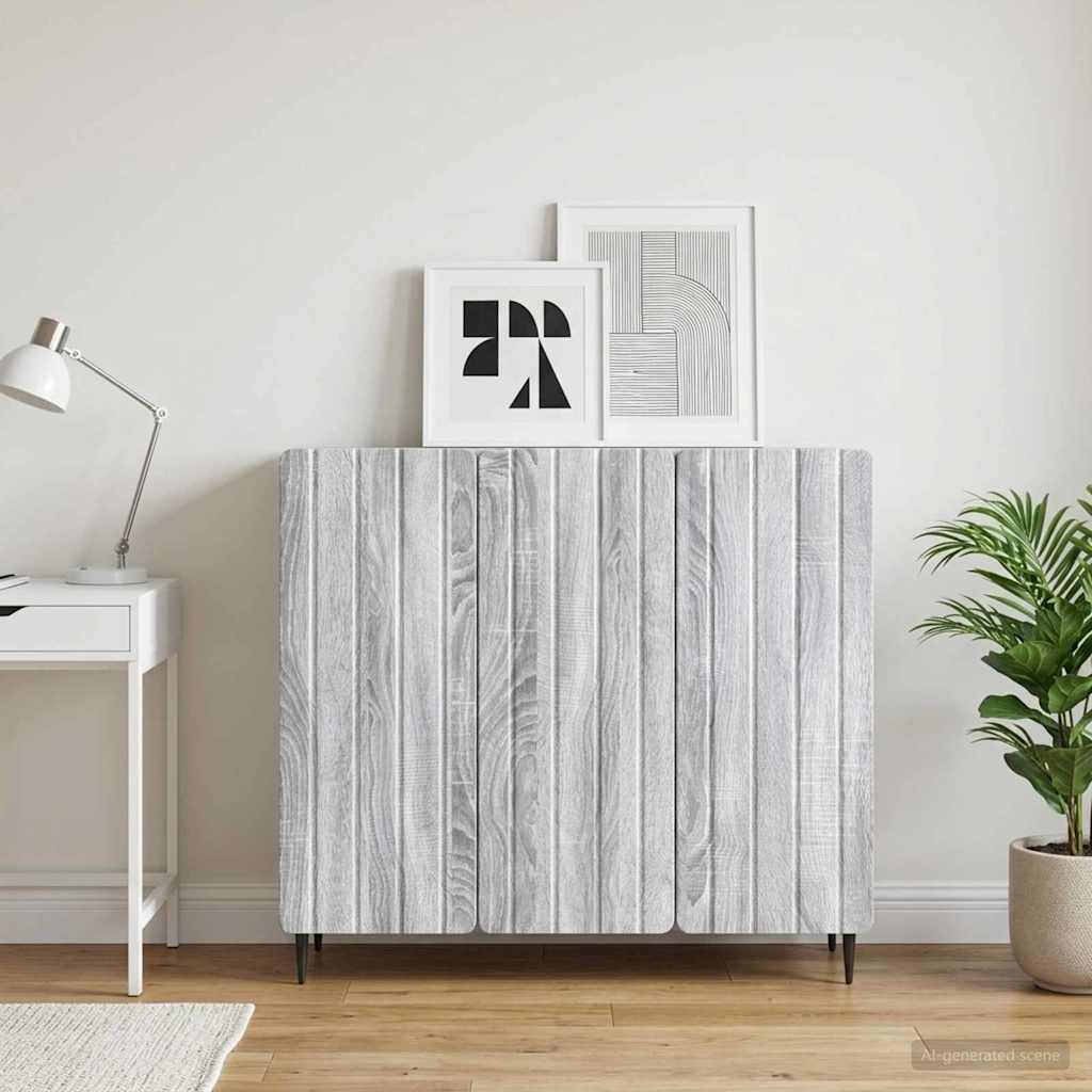 vidaXL Πλαϊνό γραφείο Γκρι Sonoma 89 x 34,5 x 82 εκ.