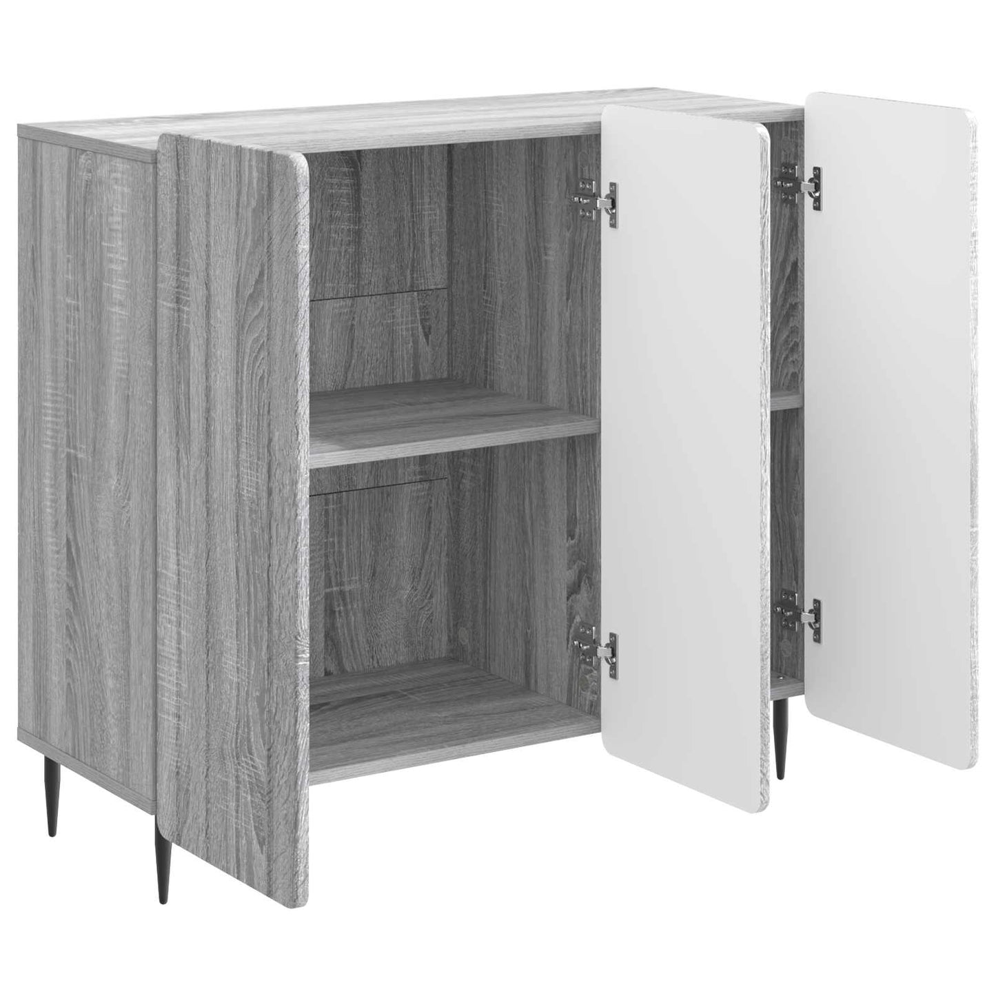 vidaXL Πλαϊνό γραφείο Γκρι Sonoma 89 x 34,5 x 82 εκ.