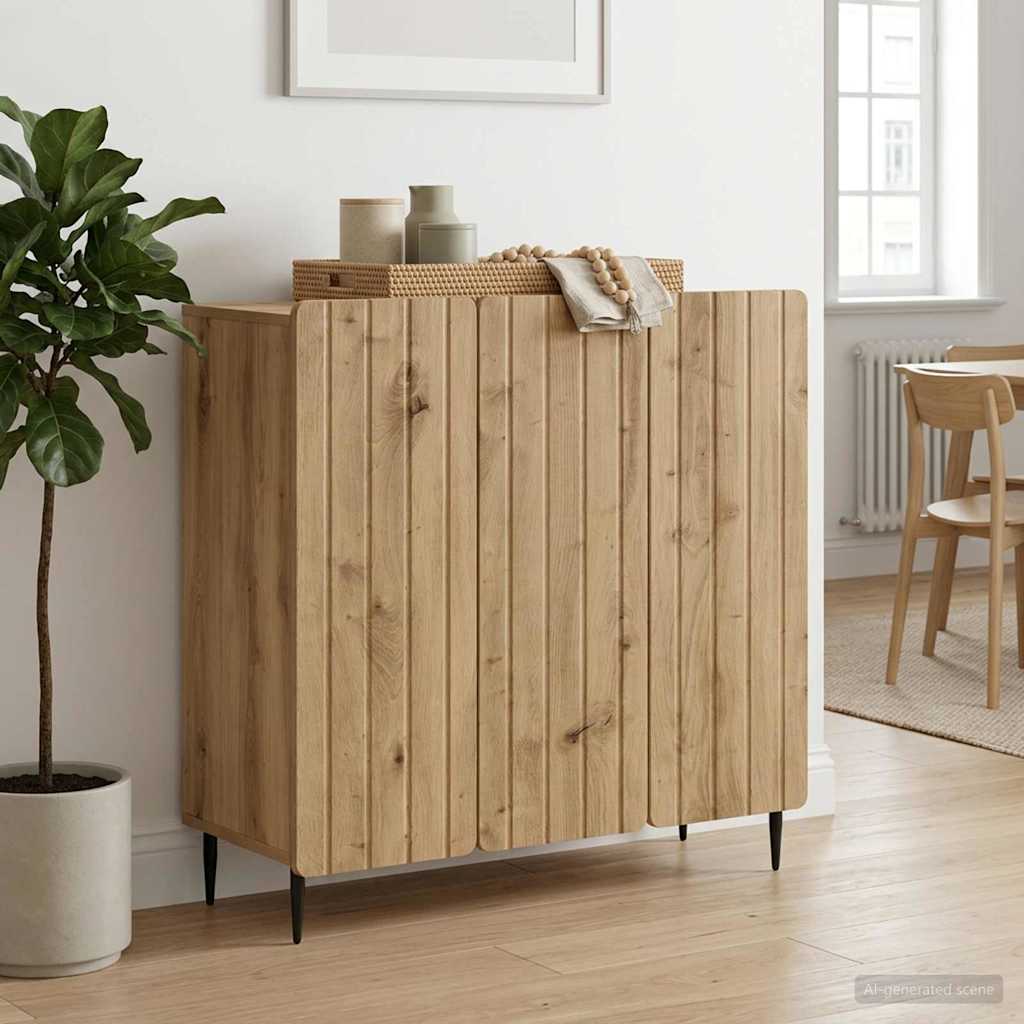 vidaXL Πλαϊνό γραφείο Artisan Δρυς 89 x 34,5 x 82 εκ.