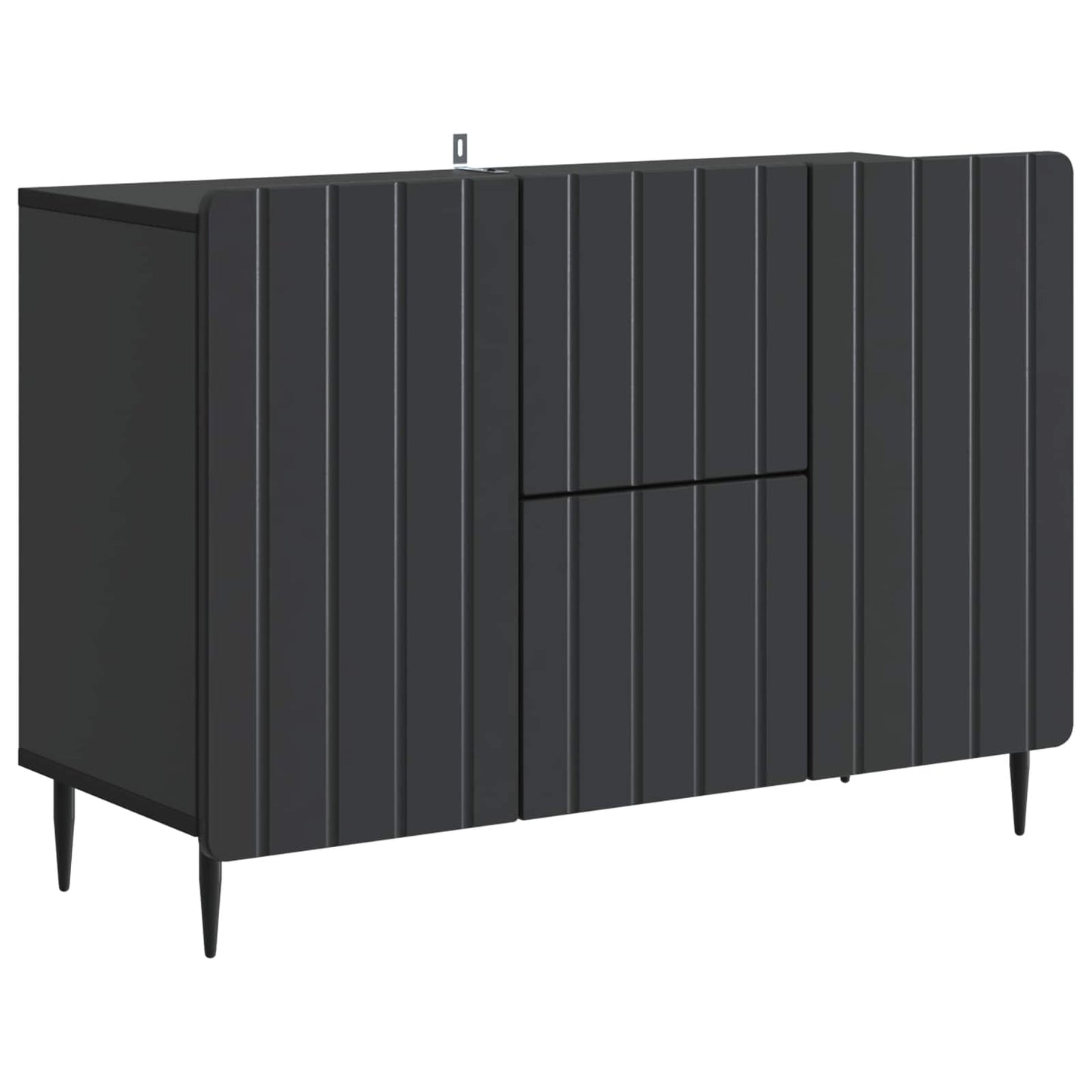 vidaXL Πλαϊνό γραφείο Μαύρο 89 x 34,5 x 62 εκ. Επεξεργασμένο Ξύλο