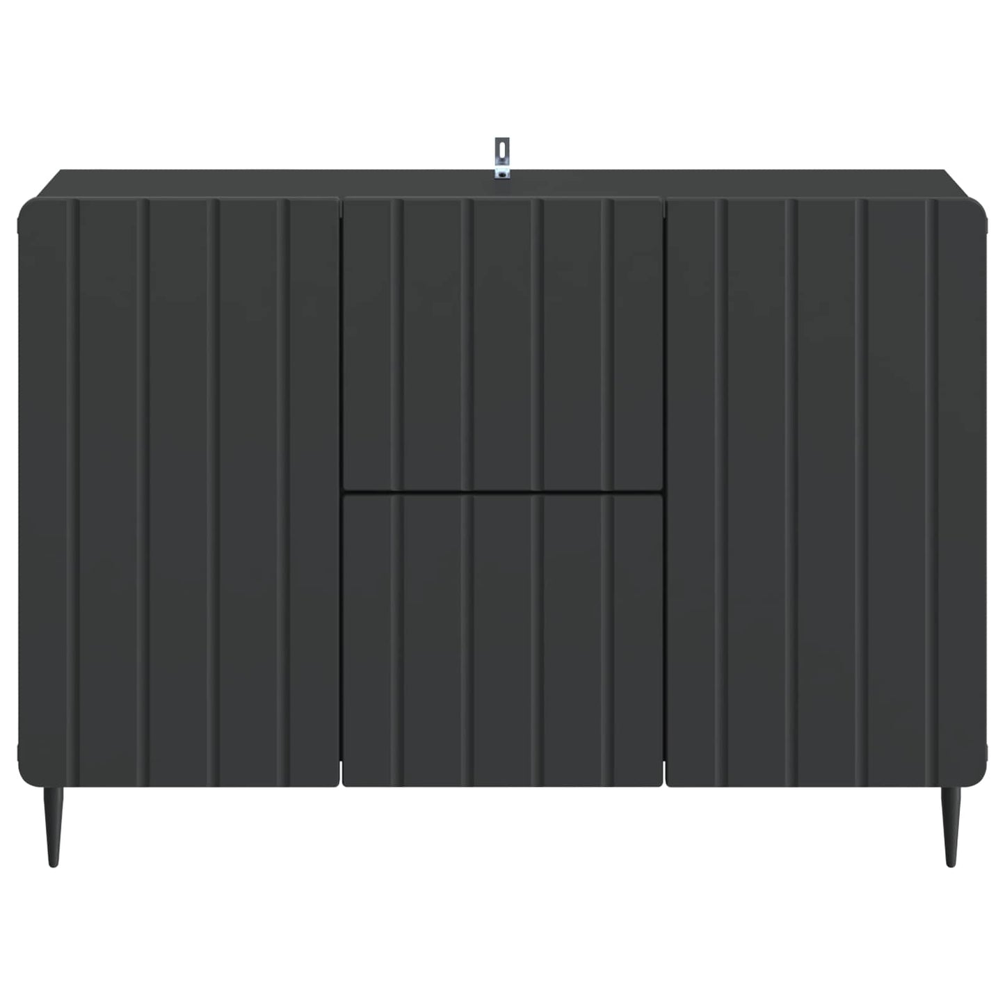 vidaXL Πλαϊνό γραφείο Μαύρο 89 x 34,5 x 62 εκ. Επεξεργασμένο Ξύλο