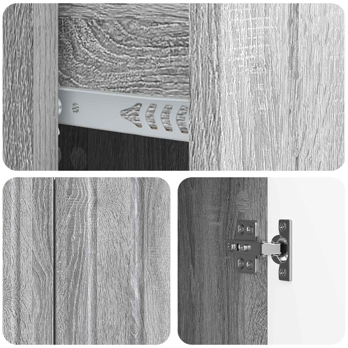 vidaXL Πλαϊνό γραφείο με συρτάρι Γκρι Sonoma 89 x 34,5 x 62 εκ.