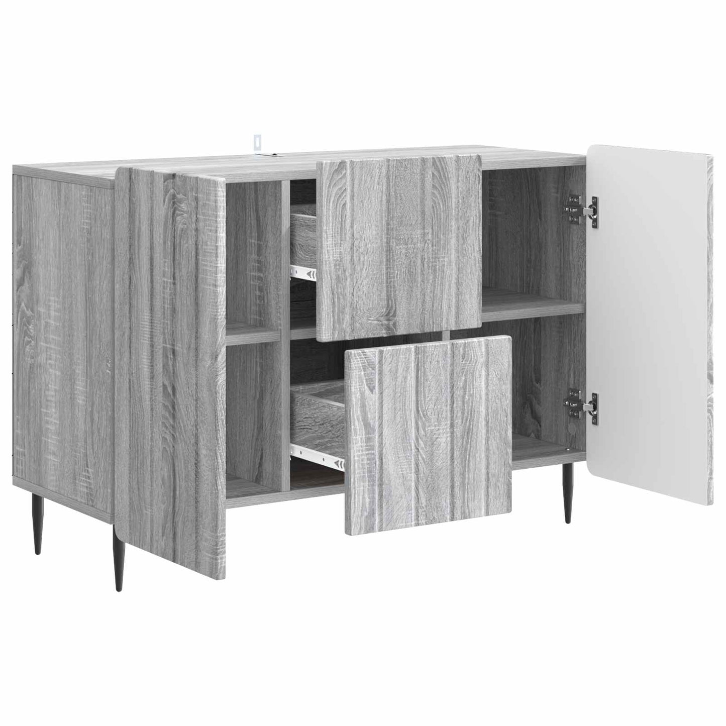 vidaXL Πλαϊνό γραφείο με συρτάρι Γκρι Sonoma 89 x 34,5 x 62 εκ.