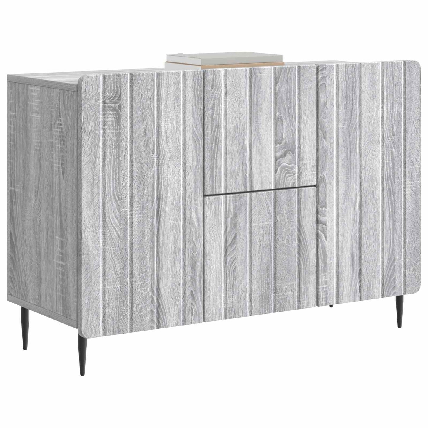 vidaXL Πλαϊνό γραφείο με συρτάρι Γκρι Sonoma 89 x 34,5 x 62 εκ.