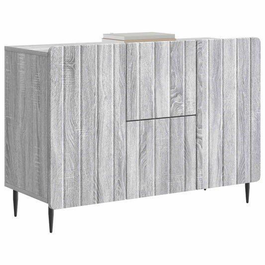 vidaXL Πλαϊνό γραφείο με συρτάρι Γκρι Sonoma 89 x 34,5 x 62 εκ.