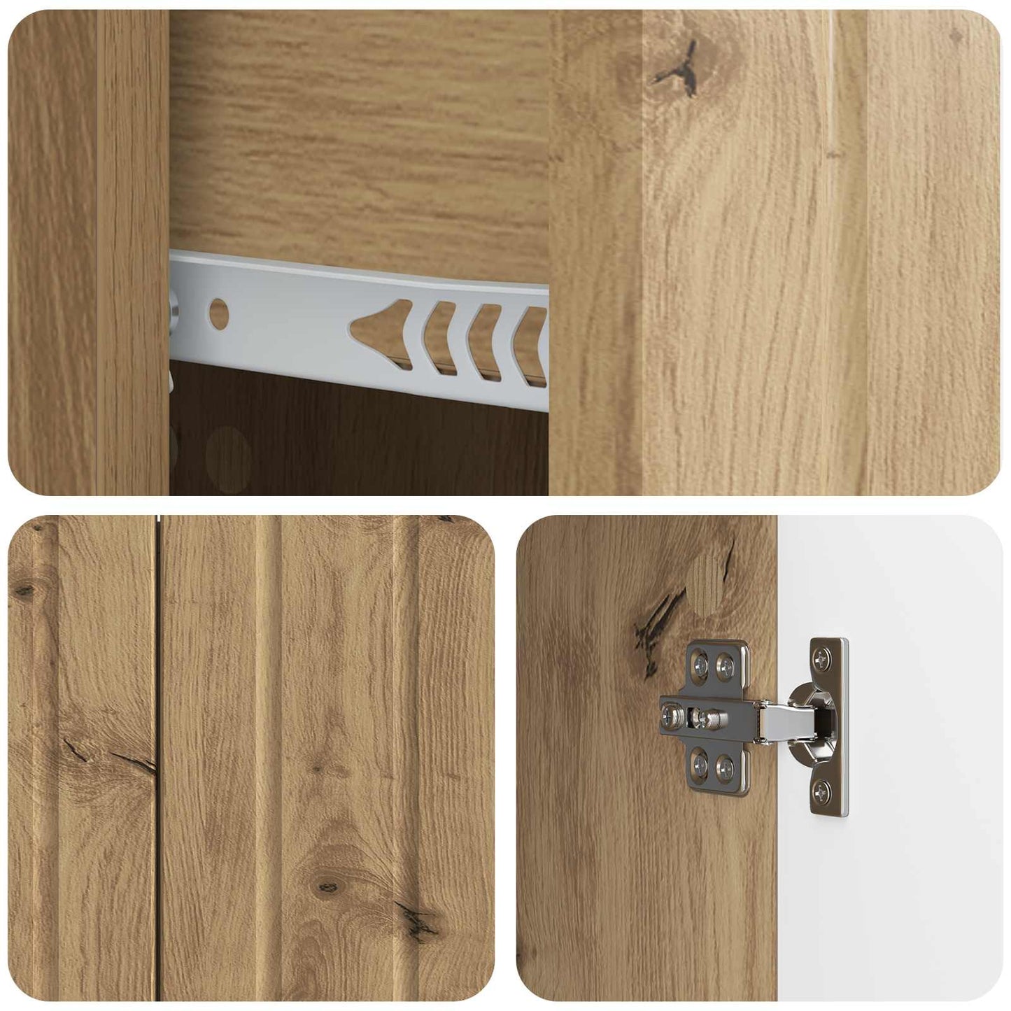 vidaXL Πλαϊνό γραφείο με συρτάρι Artisan Δρυς 89 x 34,5 x 62 εκ.