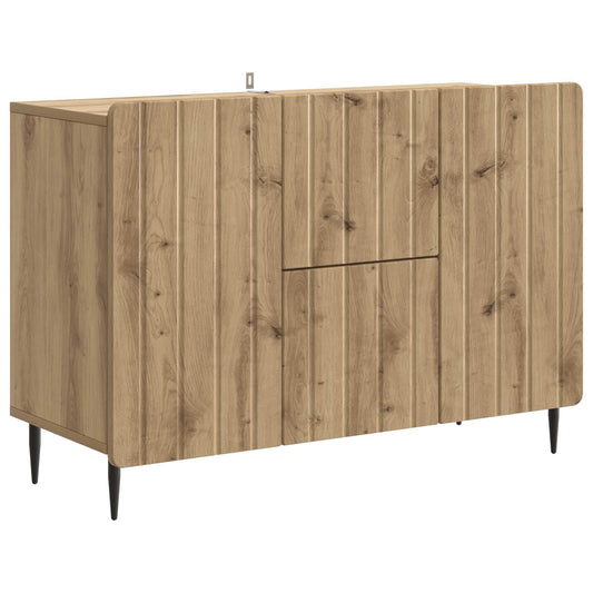 vidaXL Πλαϊνό γραφείο με συρτάρι Artisan Δρυς 89 x 34,5 x 62 εκ.