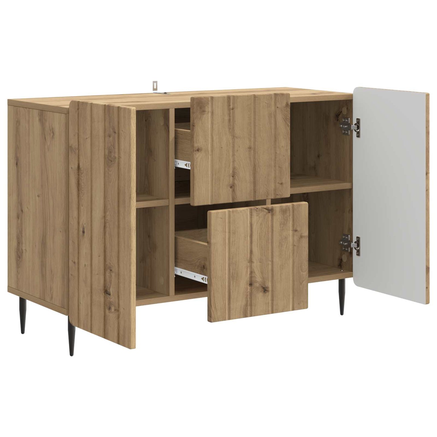 vidaXL Πλαϊνό γραφείο με συρτάρι Artisan Δρυς 89 x 34,5 x 62 εκ.
