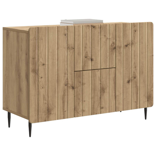 vidaXL Πλαϊνό γραφείο με συρτάρι Artisan Δρυς 89 x 34,5 x 62 εκ.