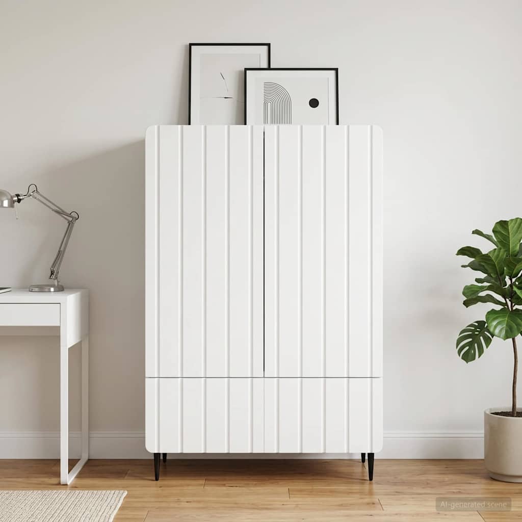 vidaXL Πλαϊνό γραφείο Λευκό 66 x 34,5 x 97 εκ. Επεξεργασμένο Ξύλο