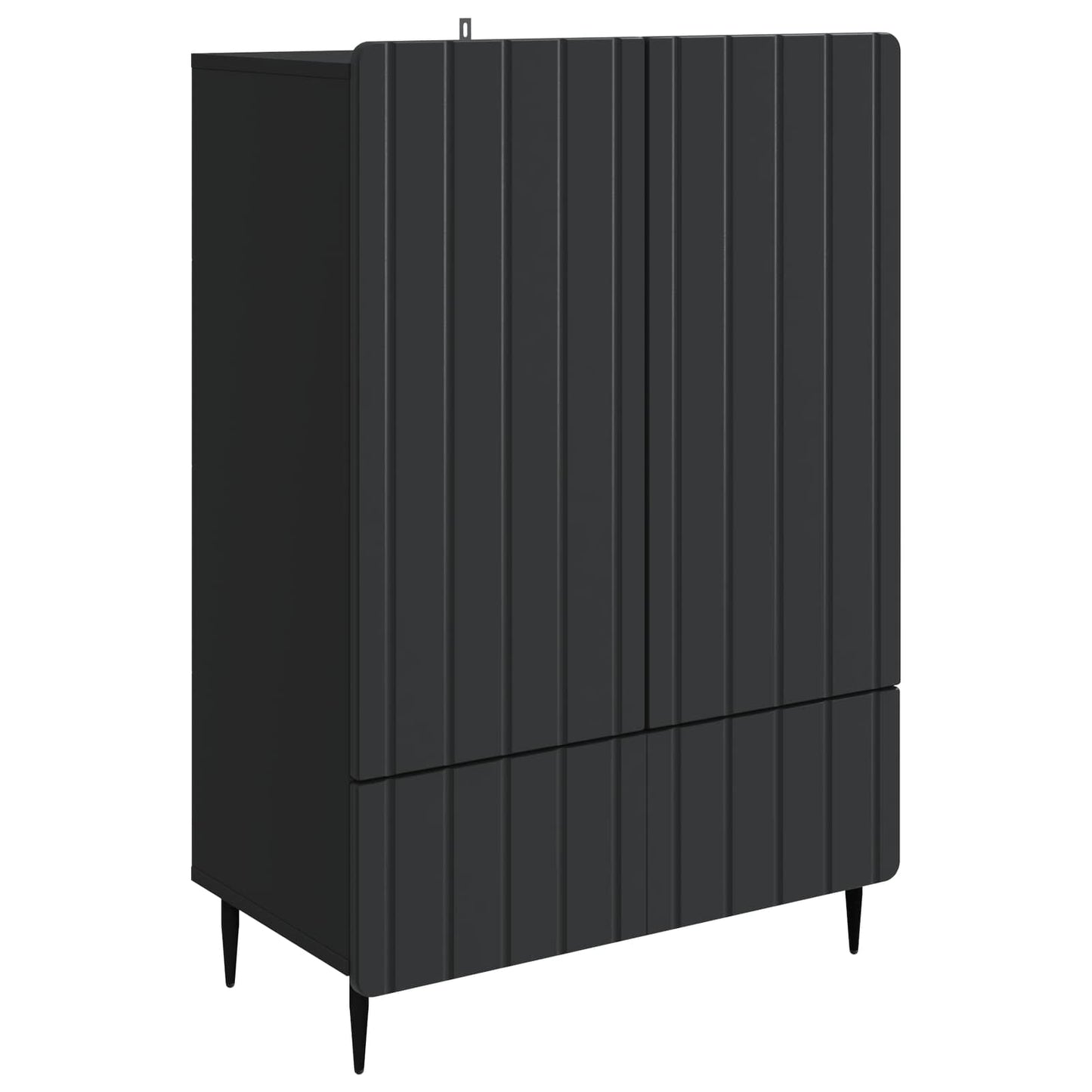 vidaXL Πλαϊνό γραφείο Μαύρο 66 x 34,5 x 97 εκ. Επεξεργασμένο Ξύλο