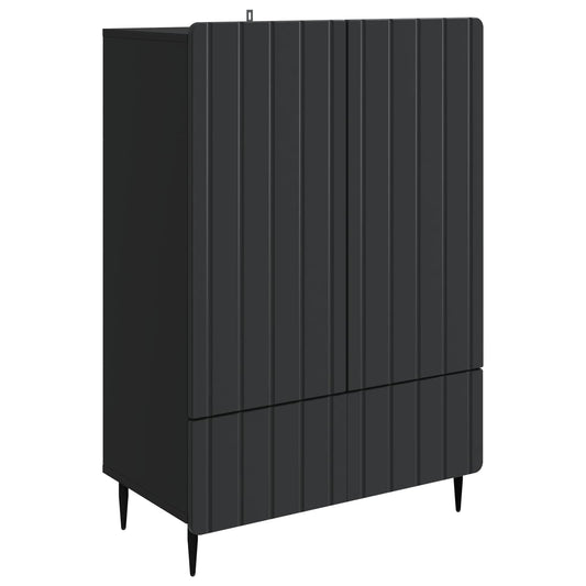 vidaXL Πλαϊνό γραφείο Μαύρο 66 x 34,5 x 97 εκ. Επεξεργασμένο Ξύλο