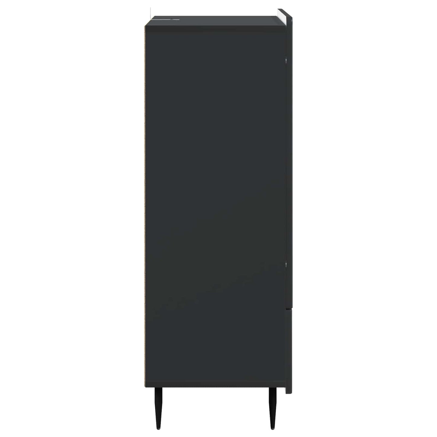 vidaXL Πλαϊνό γραφείο Μαύρο 66 x 34,5 x 97 εκ. Επεξεργασμένο Ξύλο