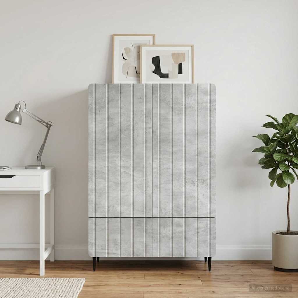 vidaXL Πλαϊνό γραφείο Γκρι Σκυροδέματος 66 x 34,5 x 97 εκ.