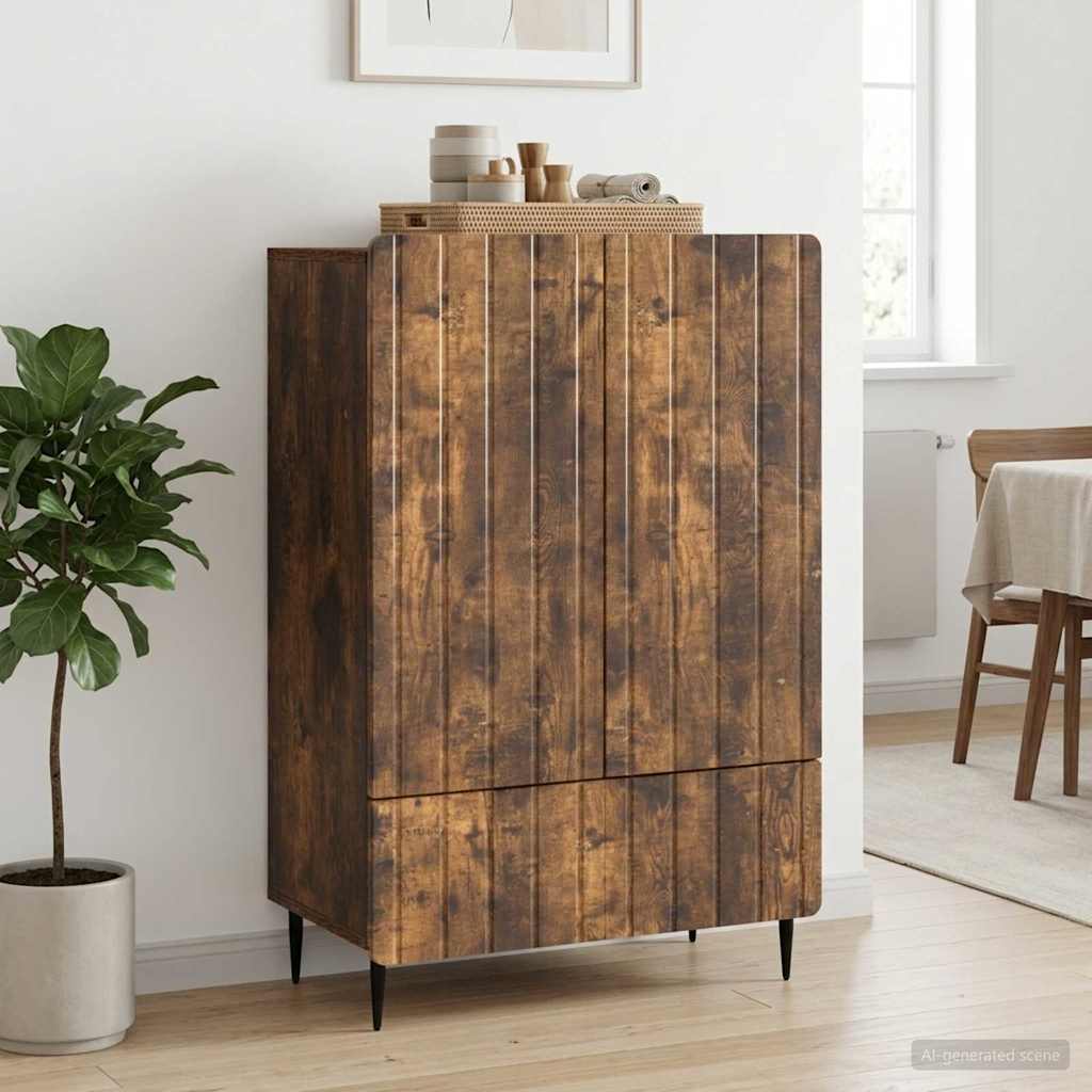 vidaXL Πλαϊνό γραφείο Καπνισμένο Ξύλο Δρυός 66 x 34,5 x 97 εκ.