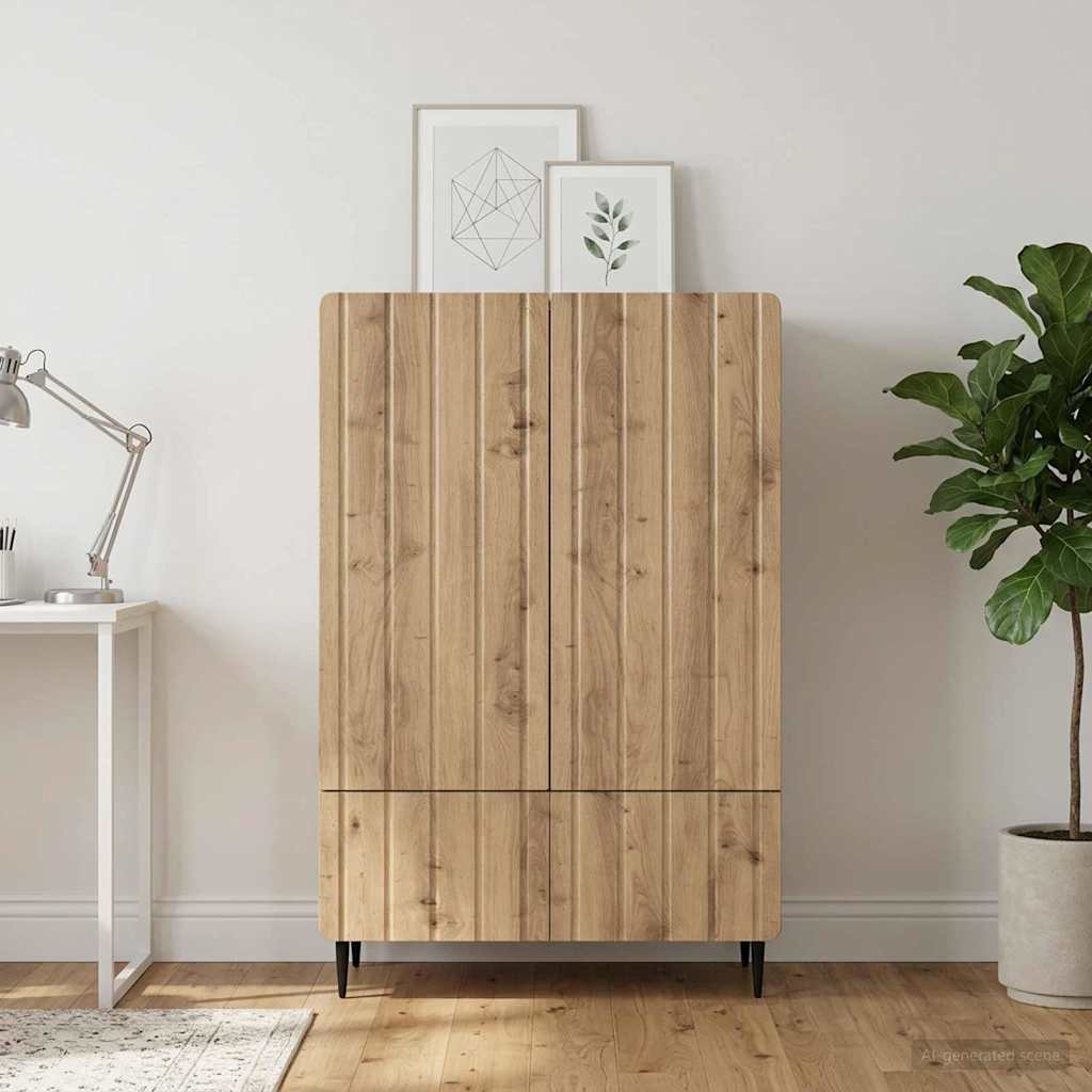 vidaXL Πλαϊνό γραφείο Artisan Δρυς 66 x 34,5 x 97 εκ.