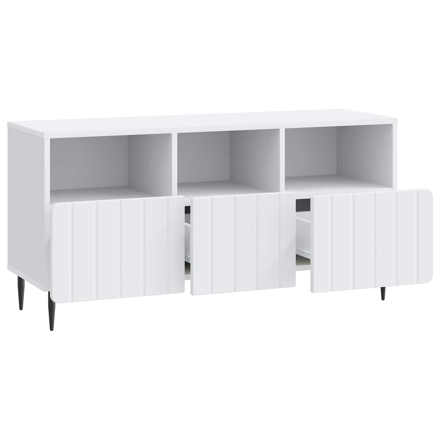 vidaXL Ντουλάπι TV Λευκό 102 x 34,5 x 50 εκ. Επεξεργασμένο Ξύλο