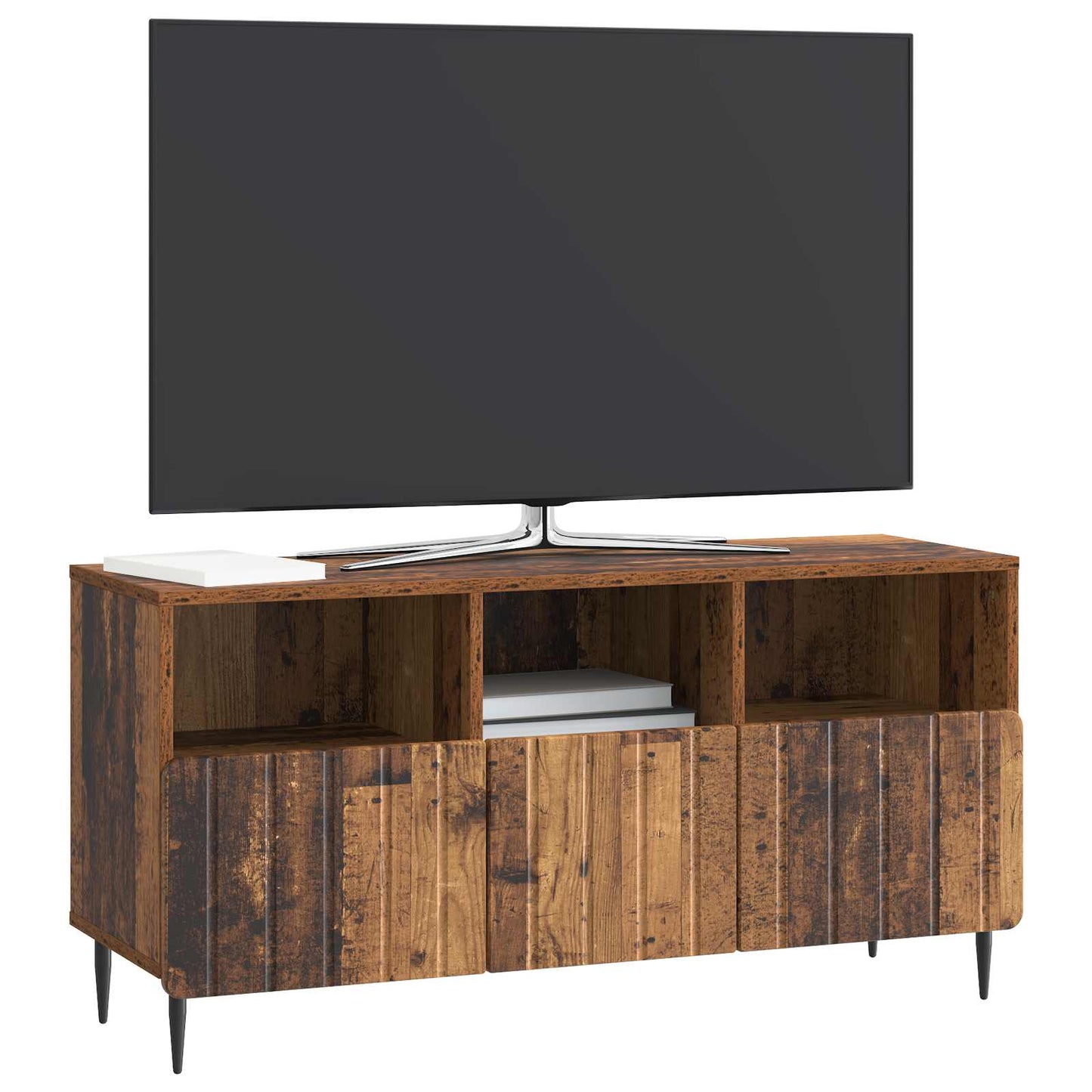 vidaXL Ντουλάπι TV με συρτάρι Παλαιωμένο ξύλο 102 x 34,5 x 50 εκ.