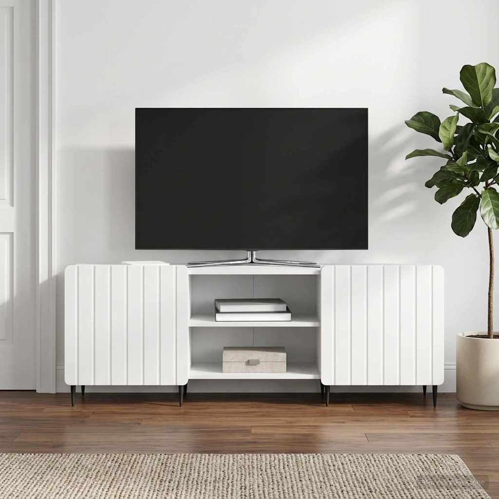 vidaXL Ντουλάπι TV Λευκό 150 x 31 x 52 εκ. Επεξεργασμένο Ξύλο
