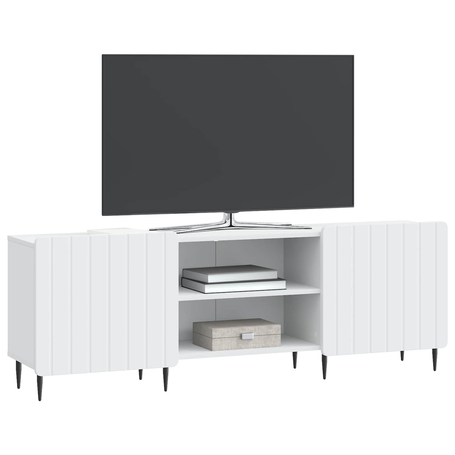 vidaXL Ντουλάπι TV Λευκό 150 x 31 x 52 εκ. Επεξεργασμένο Ξύλο