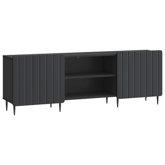 vidaXL Ντουλάπι TV Μαύρο 150 x 31 x 52 εκ. Επεξεργασμένο Ξύλο