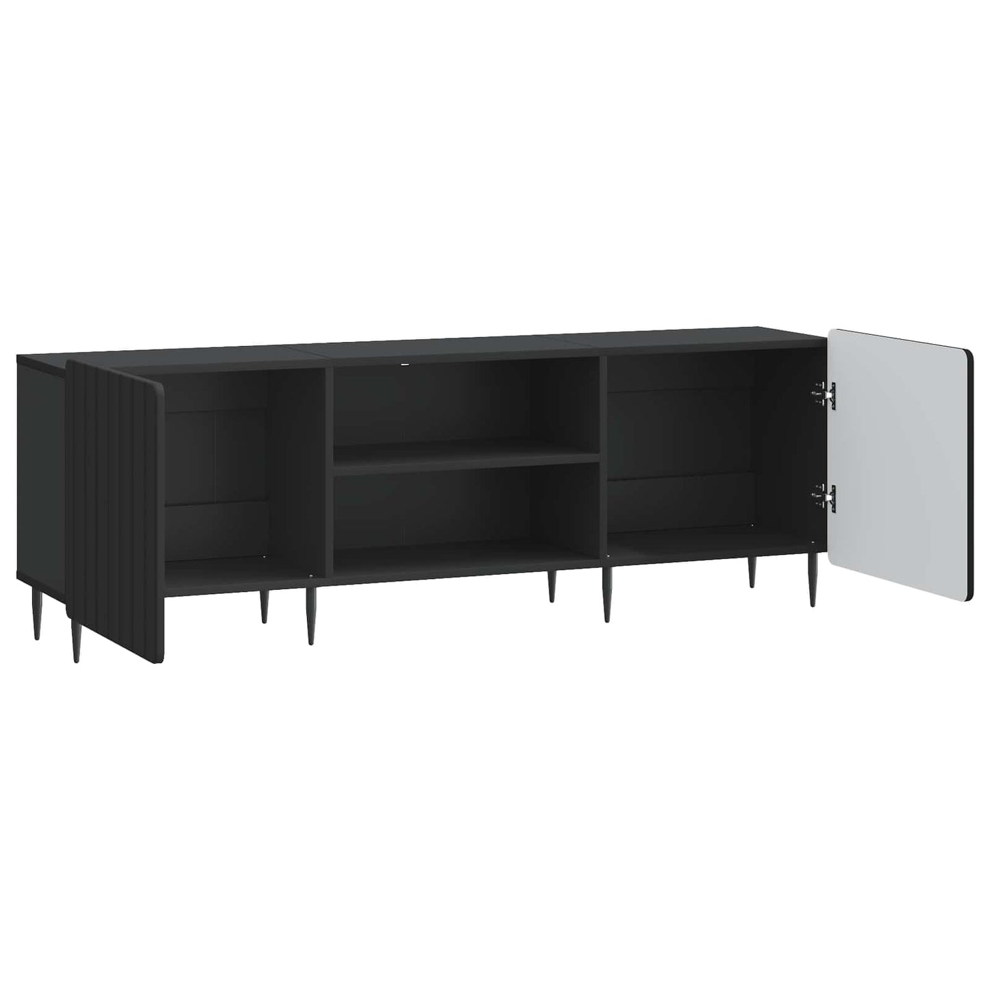 vidaXL Ντουλάπι TV Μαύρο 150 x 31 x 52 εκ. Επεξεργασμένο Ξύλο
