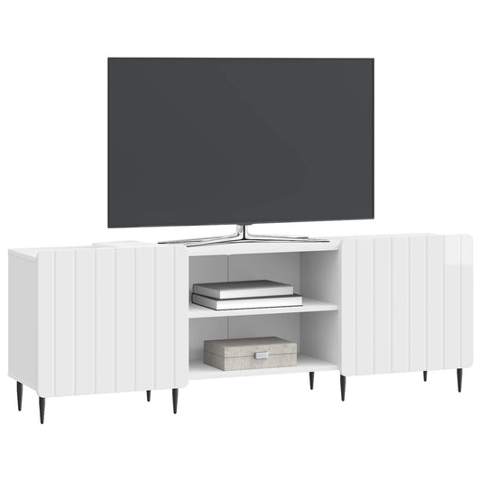 vidaXL Ντουλάπι TV Γυαλιστερό Λευκό 150 x 31 x 52 εκ.