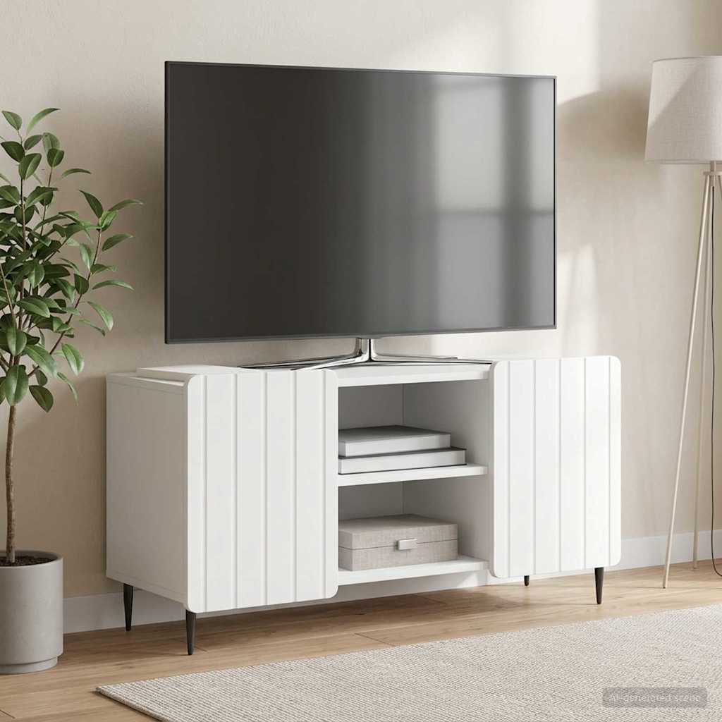 vidaXL Ντουλάπι TV Λευκό 102 x 34,5 x 52 εκ Επεξεργασμένο Ξύλο