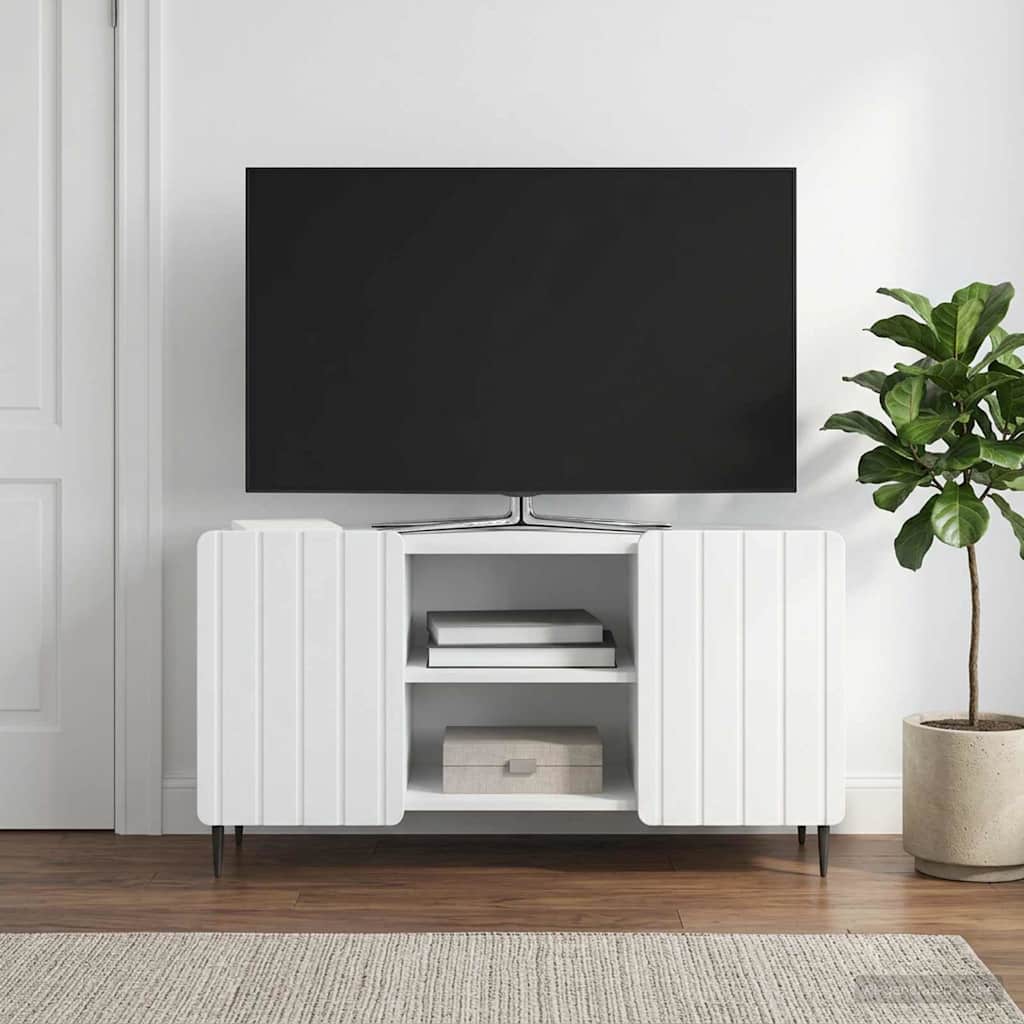 vidaXL Ντουλάπι TV Λευκό 102 x 34,5 x 52 εκ Επεξεργασμένο Ξύλο