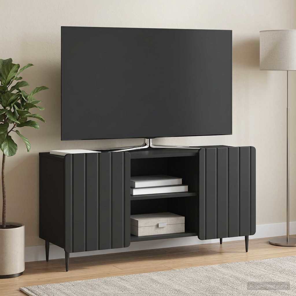 vidaXL Ντουλάπι TV 102 x 34,5 x 52 εκ Μαύρο Επεξεργασμένο Ξύλο
