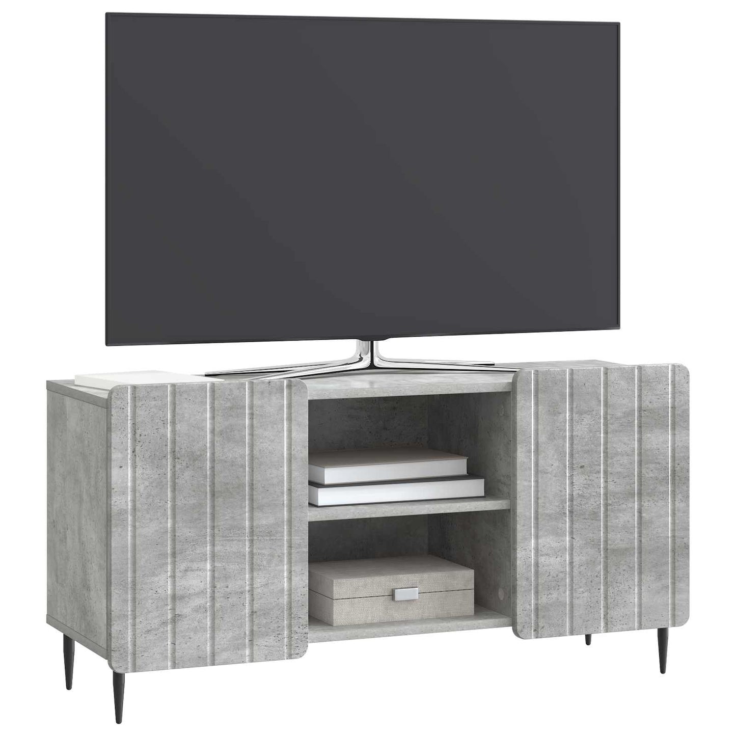 vidaXL Ντουλάπι TV Γκρι Σκυροδέματος 102 x 34,5 x 52 εκ