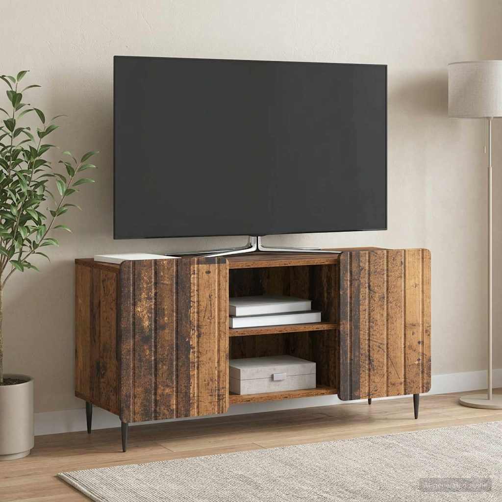 vidaXL Ντουλάπι TV 102 x 34,5 x 52 εκ Παλαιωμένο ξύλο