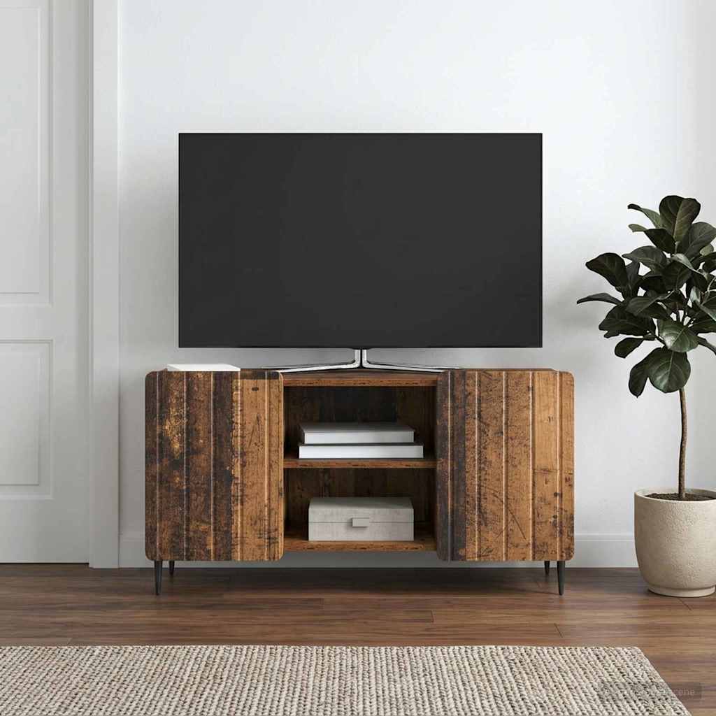 vidaXL Ντουλάπι TV 102 x 34,5 x 52 εκ Παλαιωμένο ξύλο