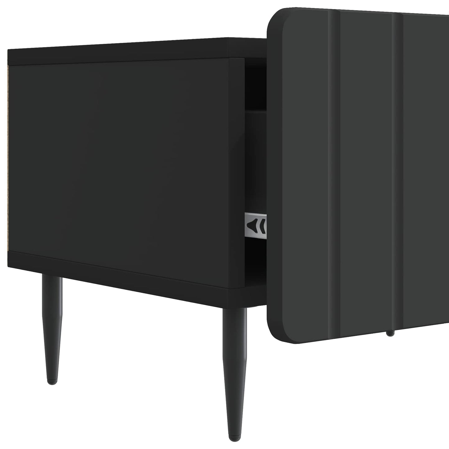 vidaXL Ντουλάπι TV Μαύρο 147 x 34,5 x 32 εκ Επεξεργασμένο Ξύλο