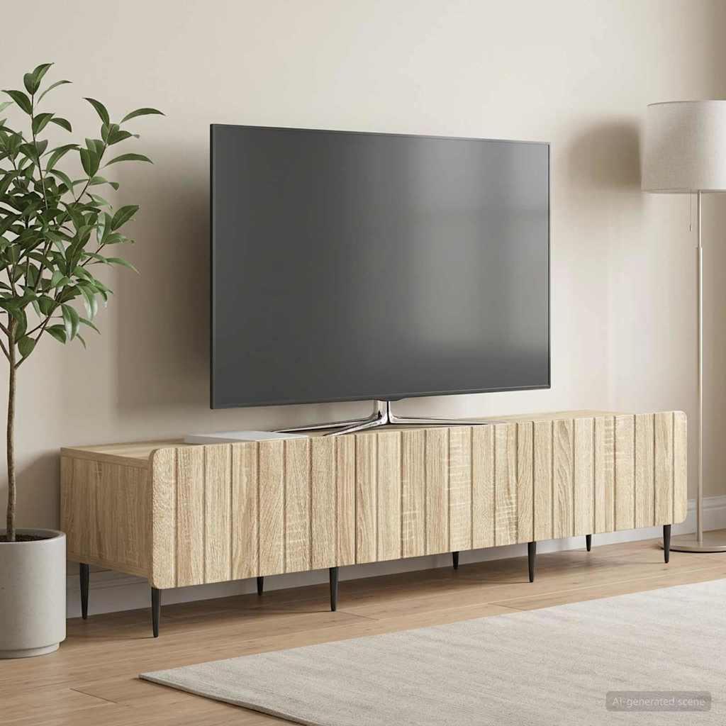 vidaXL Ντουλάπι TV 147 x 34,5 x 32 εκ Sonoma Δρυς Επεξεργασμένο Ξύλο