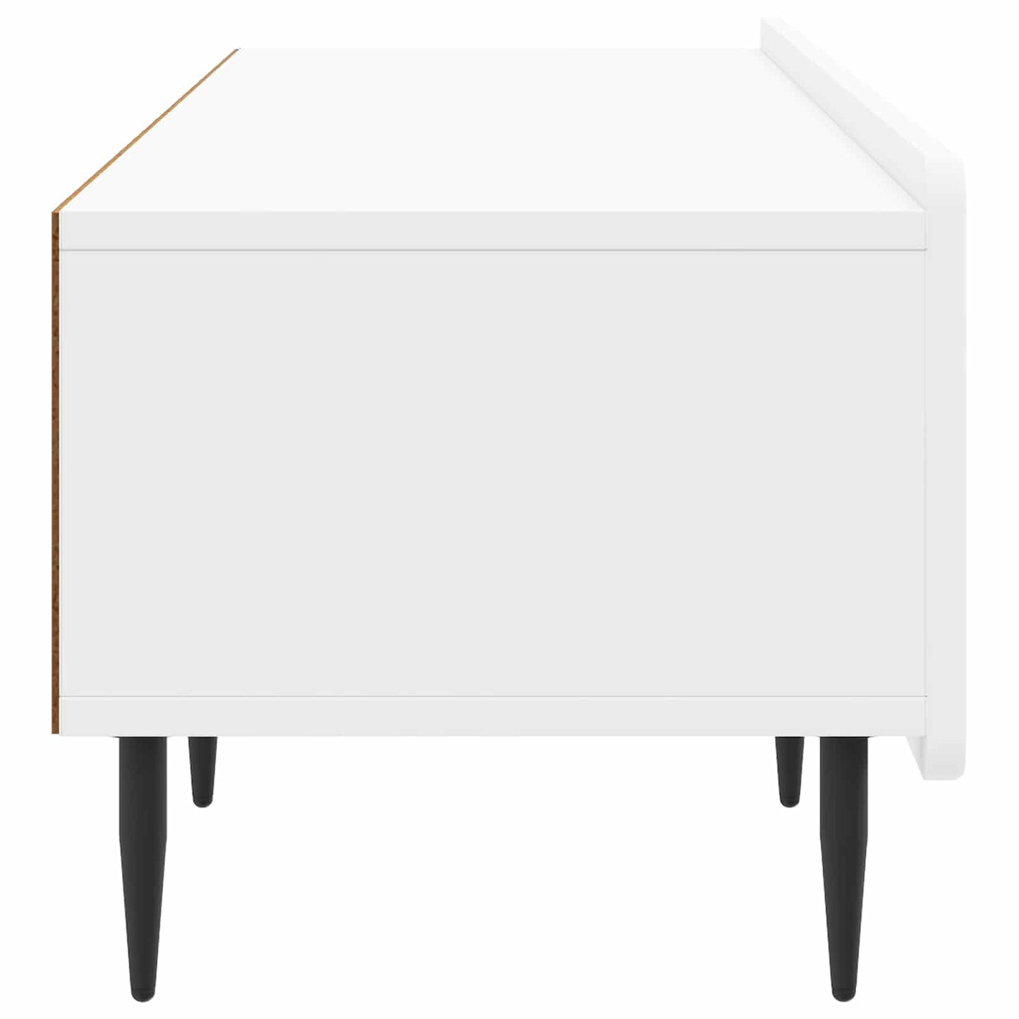 vidaXL Ντουλάπι TV με συρτάρι Γυαλιστερό Λευκό 147 x 34,5 x 32 εκ