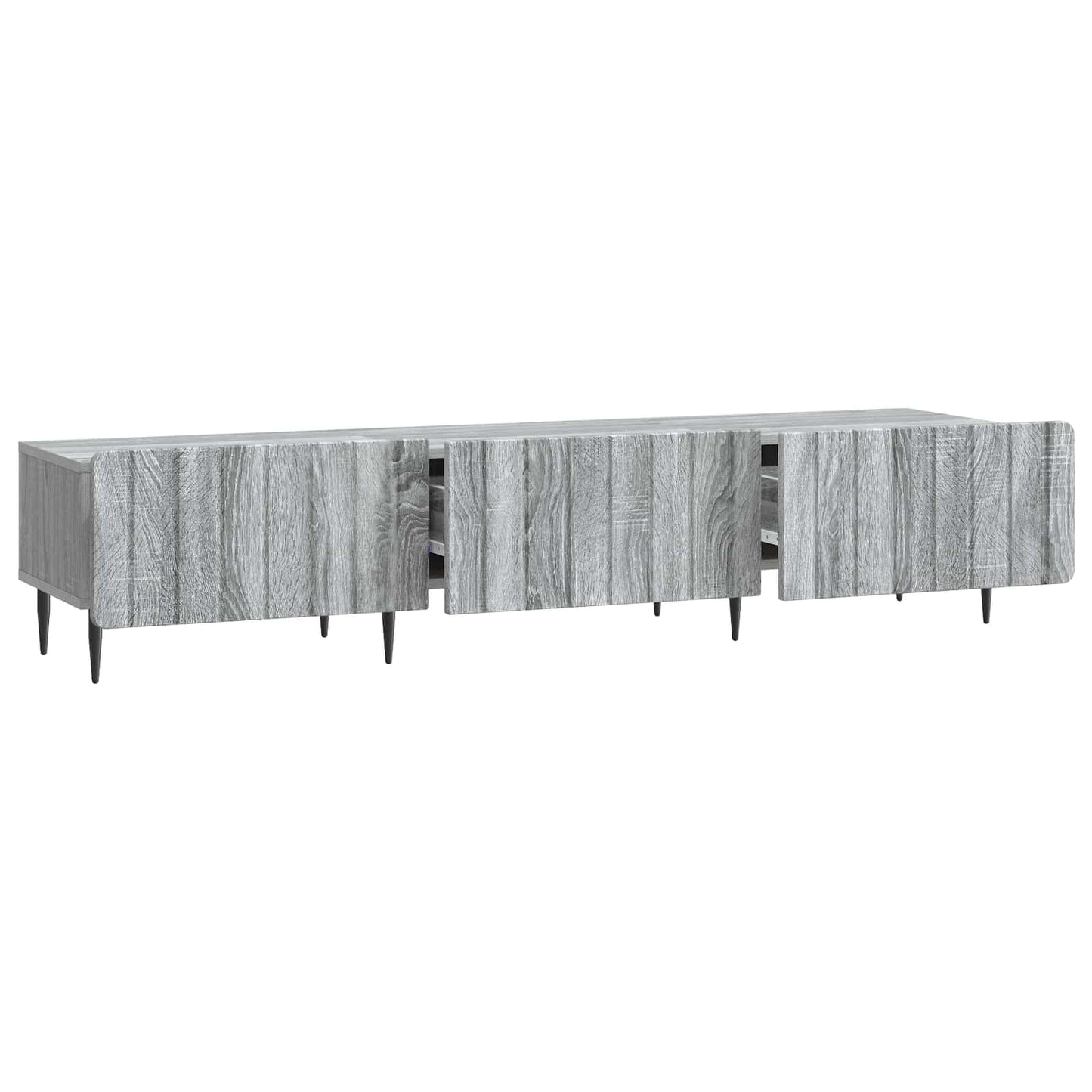 vidaXL Ντουλάπι TV Γκρι Sonoma 147 x 34,5 x 32 εκ Επεξεργασμένο Ξύλο